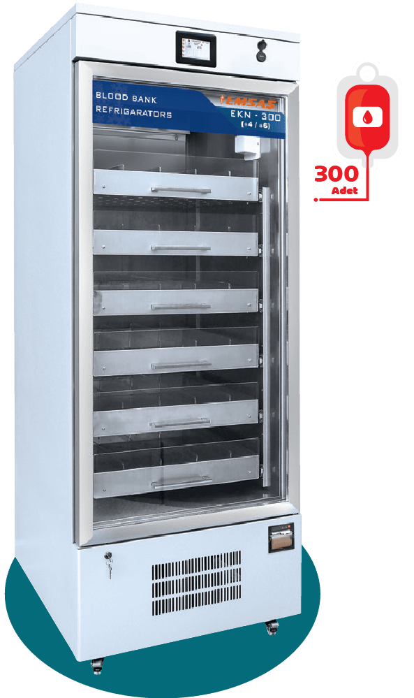 Kan saklama dolabı, kan torbalarının güvenli ve ideal koşullarda saklanmasını sağlamak için özel olarak tasarlanmıştır. 4°C ile 6°C arasında sabit sıcaklık koruma sistemiyle donatılmıştır. Kan bankaları, hastaneler ve laboratuvarlar için ideal olan bu cihaz, kanın stabil sıcaklıkta muhafaza edilmesini sağlayarak güvenli kan nakli süreçlerine katkıda bulunur. Homojen sıcaklık dağılımı ve güvenli saklama özellikleriyle donatılmıştır.(KAN SAKLAMA DOLABI)