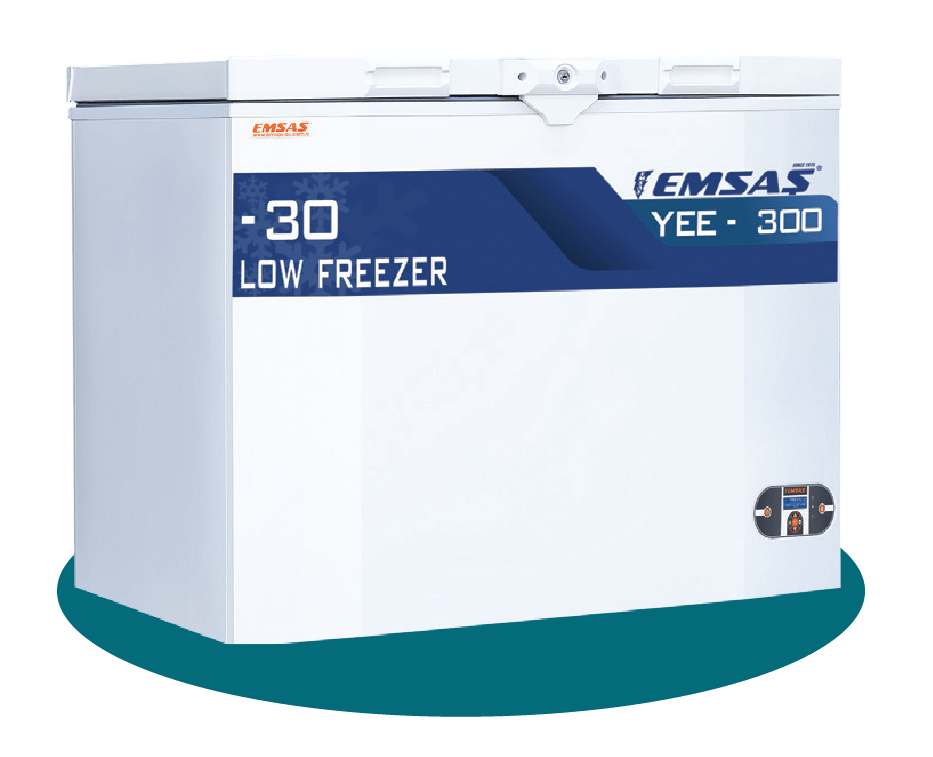 YEE 300 Laboratuvar dondurucu ve plazma dondurucu, -5°C ile -30°C arasındaki sıcaklık aralığında biyolojik örneklerin güvenli bir şekilde saklanmasını sağlar. Bu cihaz, plazma ve diğer biyolojik örneklerin uzun süreli depolama için mükemmel bir çözümdür. Laboratuvar ve plazma saklama cihazı olarak, yüksek performansı ile güvenilir ve verimli bir kullanım sunar.(lab freezer, plazma dondurucu, yatık tip)